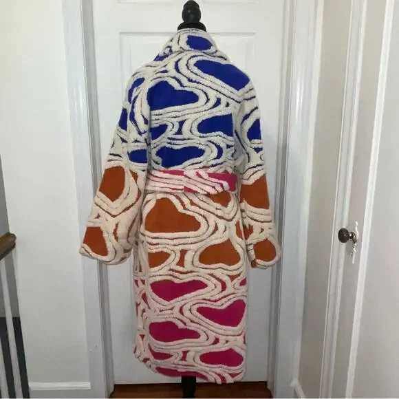 Farm Rio Multicolored Hearts Fleece Coat - Picture 6 of 15